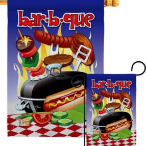 Bar B Que - Fun In The Sun Summer Vertical Impressions Decorative Flags HG106071 Made In USA