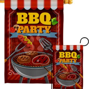 BBQ Party - Fun In The Sun Summer Vertical Impressions Decorative Flags HG137227 Made In USA