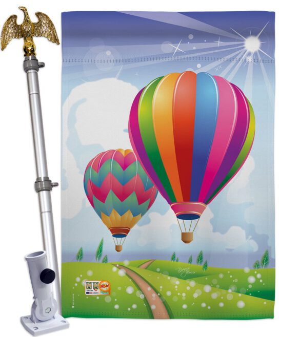 Balloon Festival - Fun In The Sun Summer Vertical Impressions Decorative Flags HG106058 Made In USA - Image 14