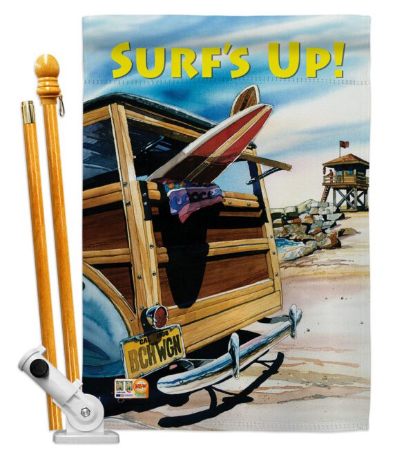 Beach Wagon - Fun In The Sun Summer Vertical Impressions Decorative Flags HG106068 Made In USA - Image 5