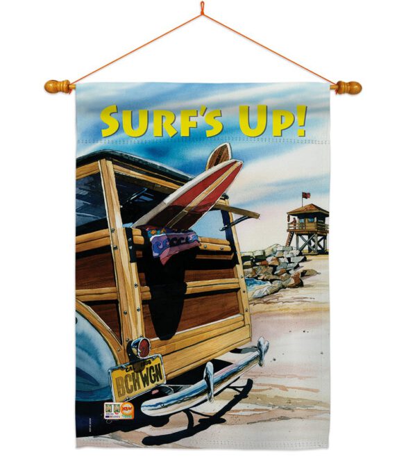 Beach Wagon - Fun In The Sun Summer Vertical Impressions Decorative Flags HG106068 Made In USA - Image 14