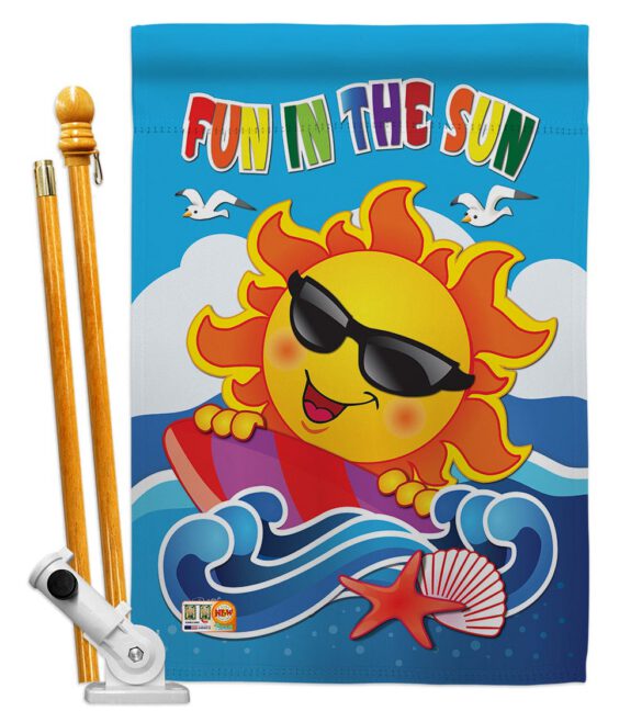Fun in the Sun - Fun In The Sun Summer Vertical Impressions Decorative Flags HG106069 Made In USA - Image 5