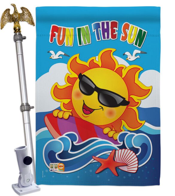 Fun in the Sun - Fun In The Sun Summer Vertical Impressions Decorative Flags HG106069 Made In USA - Image 13