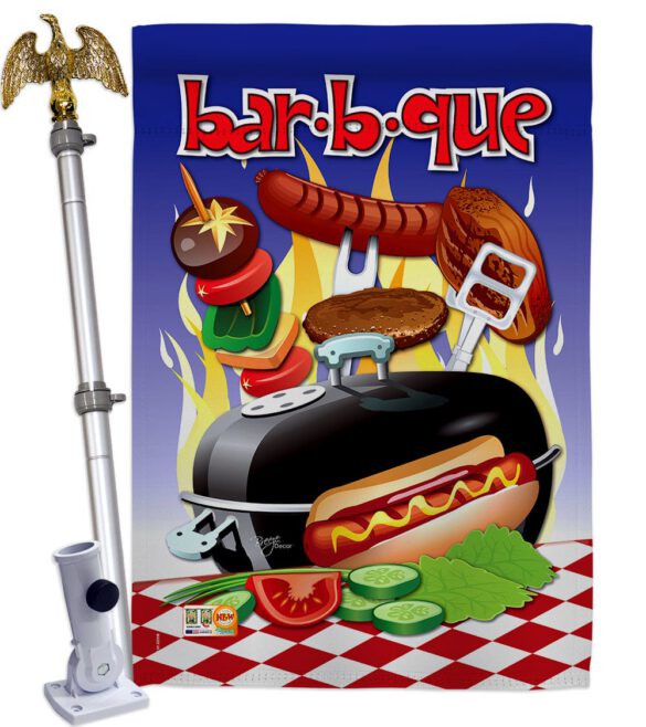 Bar B Que - Fun In The Sun Summer Vertical Impressions Decorative Flags HG106071 Made In USA - Image 14