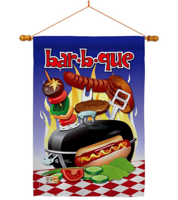Bar B Que - Fun In The Sun Summer Vertical Impressions Decorative Flags HG106071 Made In USA - Image 15