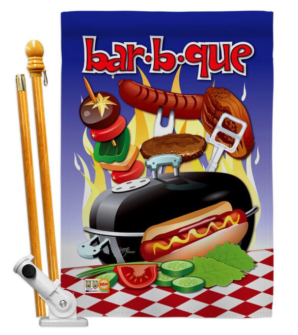 Bar B Que - Fun In The Sun Summer Vertical Impressions Decorative Flags HG106071 Made In USA - Image 6