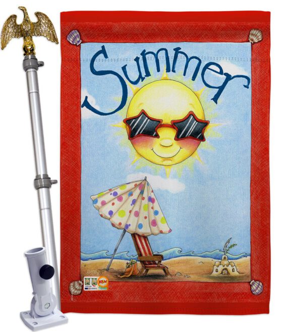 Fun in Summer - Fun In The Sun Summer Vertical Impressions Decorative Flags HG106074 Made In USA - Image 13