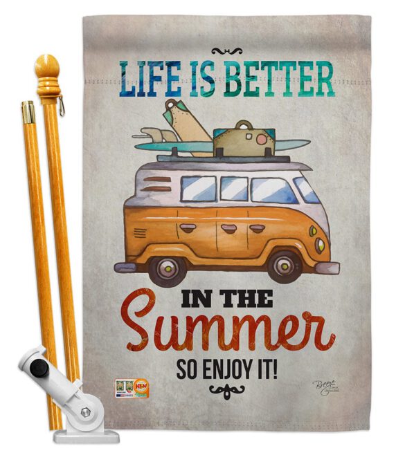 Better in Summer - Fun In The Sun Summer Vertical Impressions Decorative Flags HG106077 Made In USA - Image 5