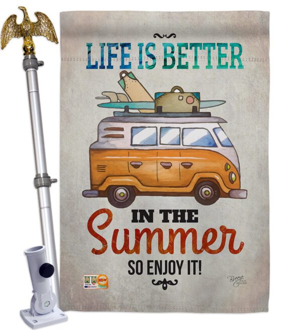 Better in Summer - Fun In The Sun Summer Vertical Impressions Decorative Flags HG106077 Made In USA - Image 13