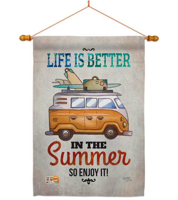 Better in Summer - Fun In The Sun Summer Vertical Impressions Decorative Flags HG106077 Made In USA - Image 14