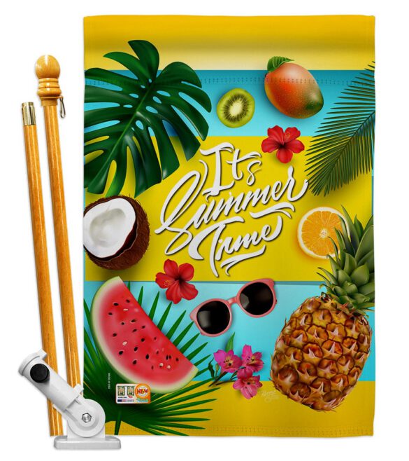 Fruity Summer Time - Fun In The Sun Summer Vertical Impressions Decorative Flags HG106085 Made In USA - Image 5