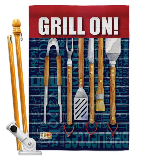 Grill On - Fun In The Sun Summer Vertical Impressions Decorative Flags HG106086 Made In USA - Image 5