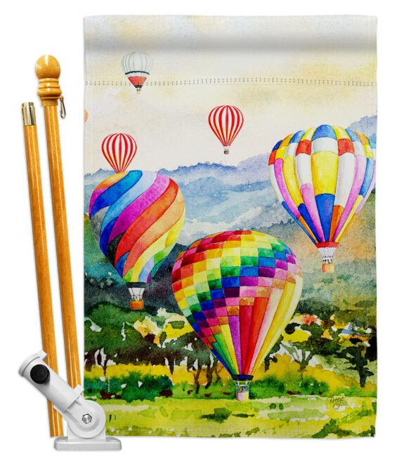 Escape Hot Air Balloon - Fun In The Sun Summer Vertical Impressions Decorative Flags HG106112 Made In USA - Image 5