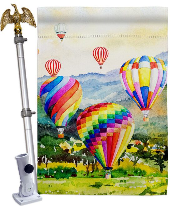 Escape Hot Air Balloon - Fun In The Sun Summer Vertical Impressions Decorative Flags HG106112 Made In USA - Image 9