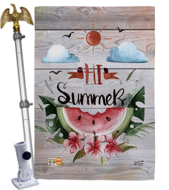 Hi Summer - Fun In The Sun Summer Vertical Impressions Decorative Flags HG137017 Made In USA - Image 13