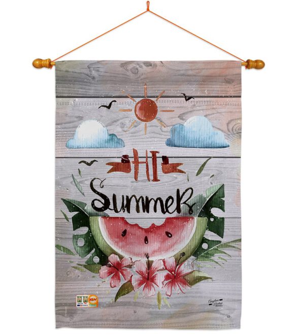 Hi Summer - Fun In The Sun Summer Vertical Impressions Decorative Flags HG137017 Made In USA - Image 14