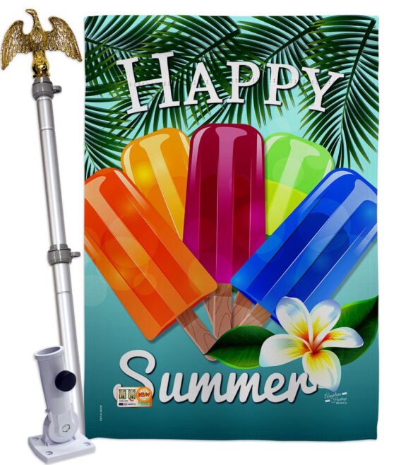Happy Summer Pop - Fun In The Sun Summer Vertical Impressions Decorative Flags HG137027 Made In USA - Image 13
