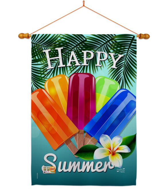 Happy Summer Pop - Fun In The Sun Summer Vertical Impressions Decorative Flags HG137027 Made In USA - Image 14