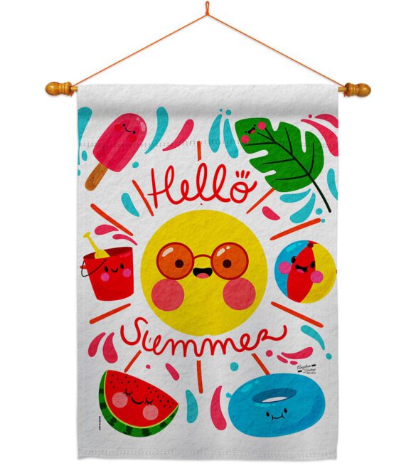 Hallo Summer - Fun In The Sun Summer Vertical Impressions Decorative Flags HG137440 Made In USA - Image 10