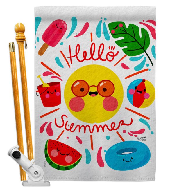 Hallo Summer - Fun In The Sun Summer Vertical Impressions Decorative Flags HG137440 Made In USA - Image 5