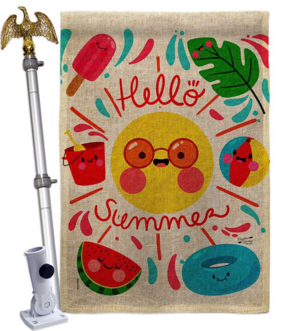 Hallo Summer - Fun In The Sun Summer Vertical Impressions Decorative Flags HG137440 Made In USA - Image 19