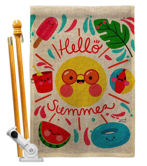 Hallo Summer - Fun In The Sun Summer Vertical Impressions Decorative Flags HG137440 Made In USA - Image 15