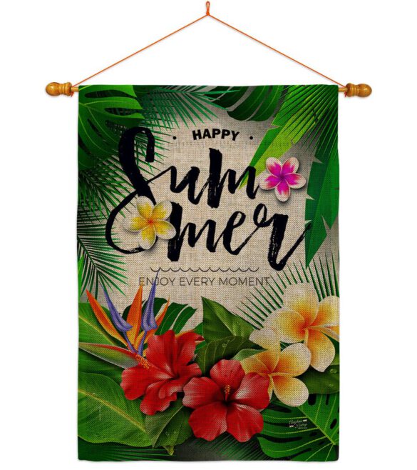 Enjoy Every Moment - Fun In The Sun Summer Vertical Impressions Decorative Flags HG137447 Made In USA - Image 20