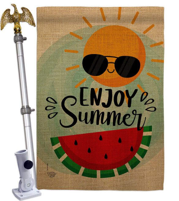 Enjoy Summer - Fun In The Sun Summer Vertical Impressions Decorative Flags HG192229 Made In USA - Image 9