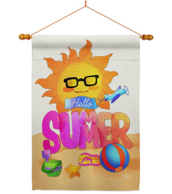 Hello Summer - Fun In The Sun Summer Vertical Impressions Decorative Flags HG192397 Made In USA - Image 10