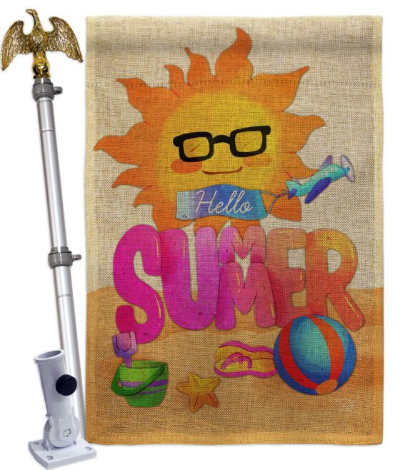 Hello Summer - Fun In The Sun Summer Vertical Impressions Decorative Flags HG192397 Made In USA - Image 19