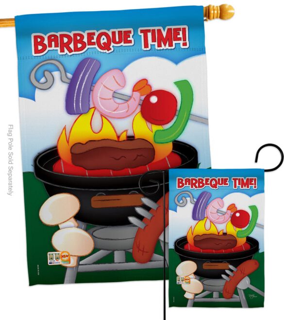 Barbeque Time - Fun In The Sun Summer Vertical Impressions Decorative Flags HG106053 Imported - Image 4