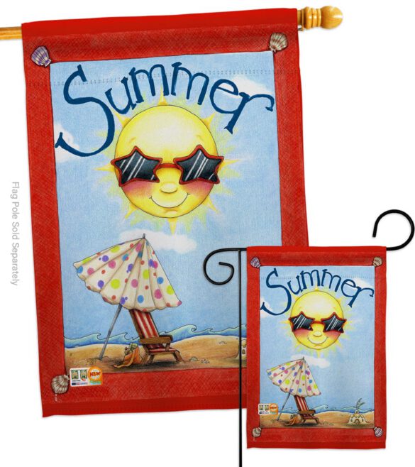 Fun in Summer - Fun In The Sun Summer Vertical Impressions Decorative Flags HG106074 Made In USA - Image 3