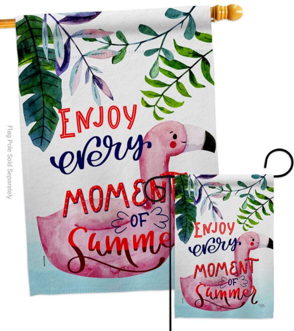 Enjoy Every Moment - Fun In The Sun Summer Vertical Impressions Decorative Flags HG106104 Made In USA - Image 3