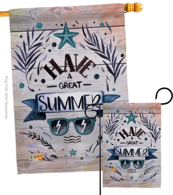 Have a Great Summer - Fun In The Sun Summer Vertical Impressions Decorative Flags HG137016 Made In USA - Image 3