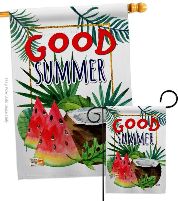 Good Summer Fruite - Fun In The Sun Summer Vertical Impressions Decorative Flags HG137065 Made In USA - Image 3