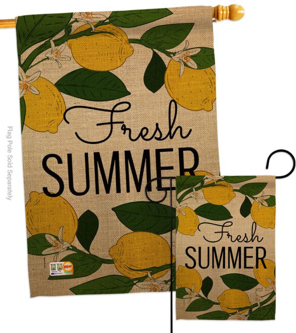 Fresh Summer - Fun In The Sun Summer Vertical Impressions Decorative Flags HG137189 Made In USA - Image 3