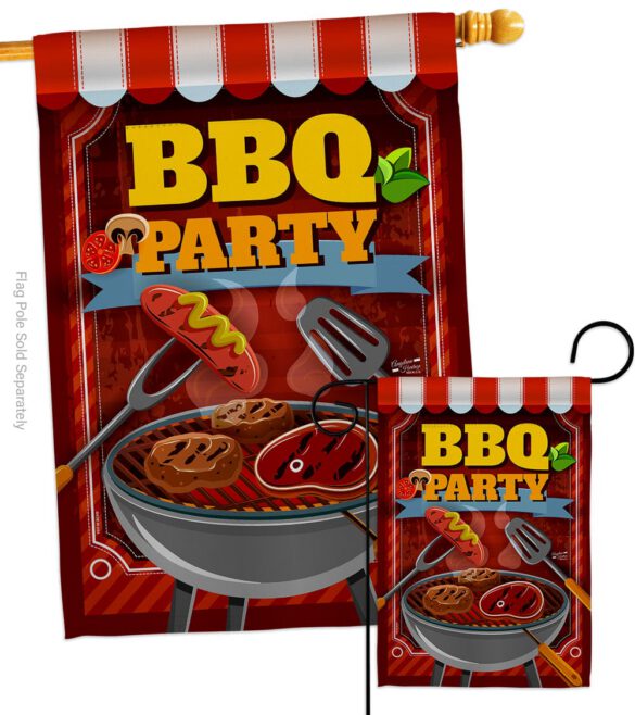 BBQ Party - Fun In The Sun Summer Vertical Impressions Decorative Flags HG137227 Made In USA - Image 4