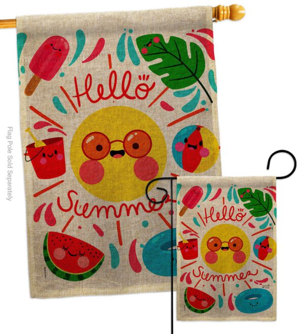 Hallo Summer - Fun In The Sun Summer Vertical Impressions Decorative Flags HG137440 Made In USA - Image 13