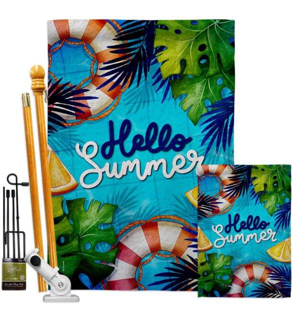 Hello Cool Summer - Fun In The Sun Summer Horizontal Impressions Decorative Flags HG120247 Made In USA - Image 6