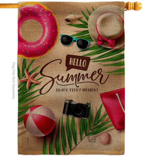 Enjoy Every Monent - Fun In The Sun Summer Horizontal Impressions Decorative Flags HG130399 Made In USA - Image 23