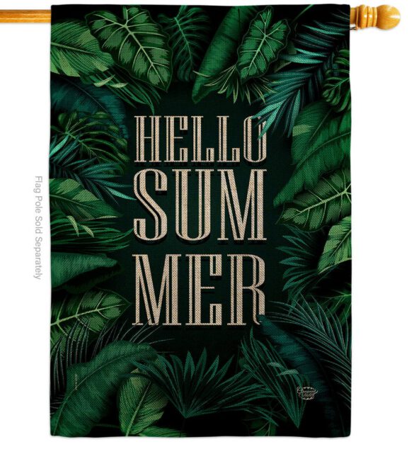 Hello Summer - Fun In The Sun Summer Vertical Impressions Decorative Flags HG190070 Made In USA - Image 23
