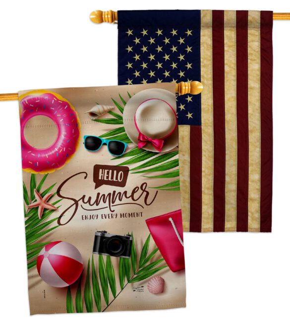 Enjoy Every Monent - Fun In The Sun Summer Horizontal Impressions Decorative Flags HG130399 Made In USA - Image 8