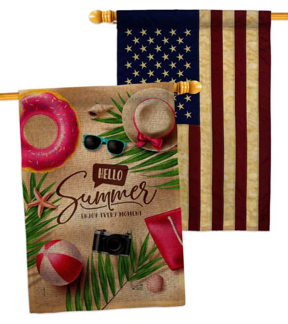 Enjoy Every Monent - Fun In The Sun Summer Horizontal Impressions Decorative Flags HG130399 Made In USA - Image 29
