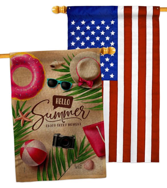 Enjoy Every Monent - Fun In The Sun Summer Horizontal Impressions Decorative Flags HG130399 Made In USA - Image 31