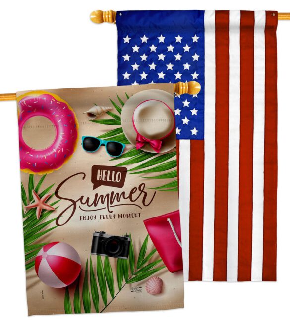Enjoy Every Monent - Fun In The Sun Summer Horizontal Impressions Decorative Flags HG130399 Made In USA - Image 10