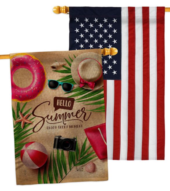 Enjoy Every Monent - Fun In The Sun Summer Horizontal Impressions Decorative Flags HG130399 Made In USA - Image 36