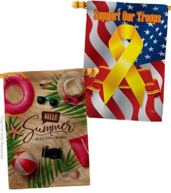 Enjoy Every Monent - Fun In The Sun Summer Horizontal Impressions Decorative Flags HG130399 Made In USA - Image 35