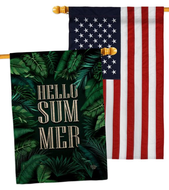 Hello Summer - Fun In The Sun Summer Vertical Impressions Decorative Flags HG190070 Made In USA - Image 36