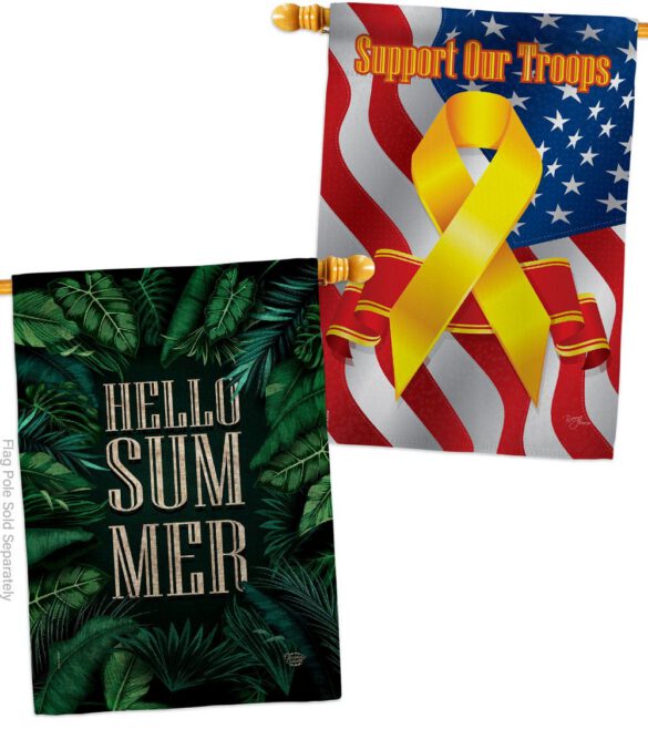 Hello Summer - Fun In The Sun Summer Vertical Impressions Decorative Flags HG190070 Made In USA - Image 35