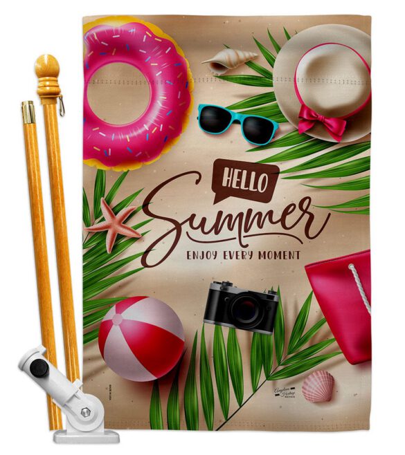 Enjoy Every Monent - Fun In The Sun Summer Horizontal Impressions Decorative Flags HG130399 Made In USA - Image 5